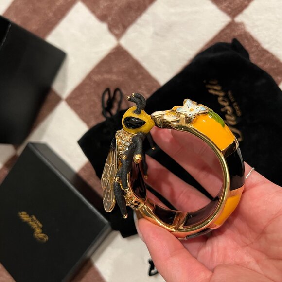 Pasotti Bijoux Bee Bracelet - Enamel and Swarovski Crystals - MADE IN ITALY - Picture 3 of 6